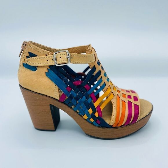 Handmade Rainbow Platform Heels - Picture 3 of 5